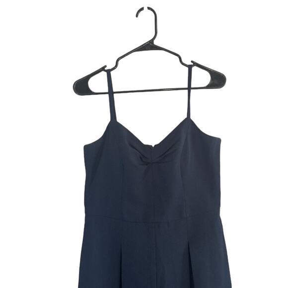 Eliza J Navy Blue Sleeveless One Piece Lined Pants Romper Women Sz 10 - Picture 4 of 12